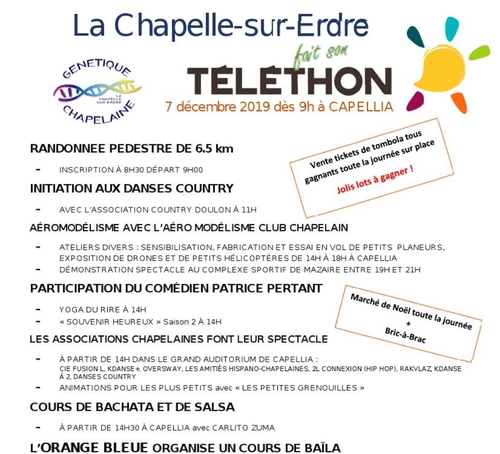 Téléthon 2019 à la Chapelle-sur-Erdre - Animations du 7 décembre à...
