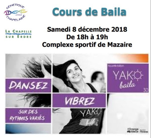 Téléthon 2019 à La Chapelle-sur-Erdre - Cours de Baïla avec...