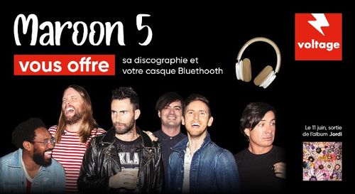 Maroon 5 vous offre sa discographie et un casque Bluetooth